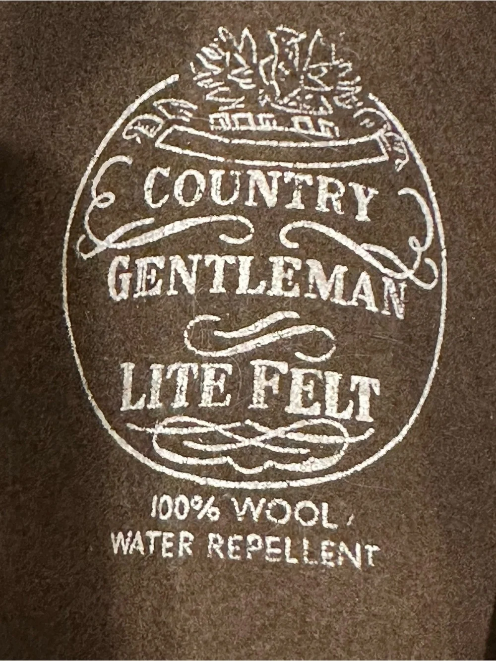 Country Gentleman Dickens Brown Wool Felt Fedora Hat Water Repellent Mens Size L
